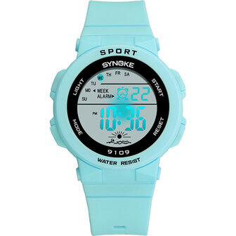 SYNOKE 9109 Kinderen kijken 5ATM waterdicht lichtgevend display Student Outdoor Sport Digitaal horloge