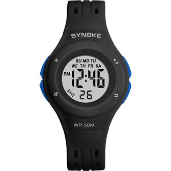 SYNOKE 9113 Sport kinderhorloge Lichtgevende weekweergave Chronograaf Alarm Waterdicht LED kinder digitaal horloge