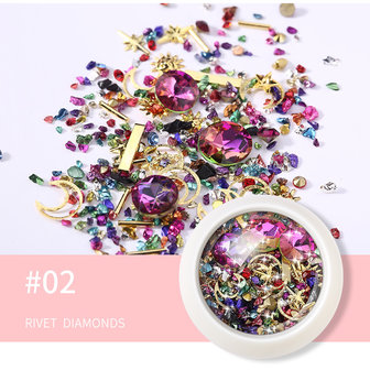Diamond Ornament Nail Rhinestone New York Storm Set nagelnagels nagelsticker