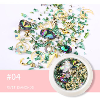 Diamond Ornament Nail Rhinestone New York Storm Set nagelnagels nagelsticker