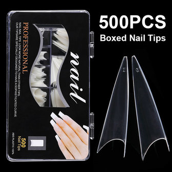 500 stuks lange nagelsalon transparante nagels lang