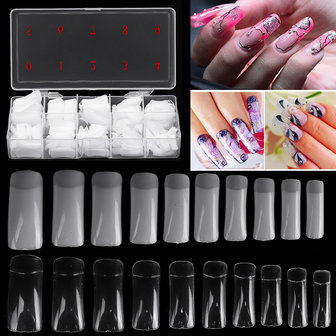 500 nagelpleisters Transparante valse nagellak