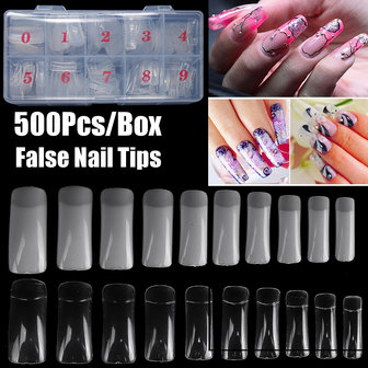 500 nagelpleisters Transparante valse nagellak