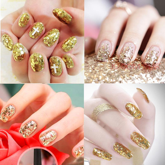 Champagne Goud Gemengde Glitter Poeder Sequins Shining Stof Nagel Kunst Decoratie Oogschaduw Ornament