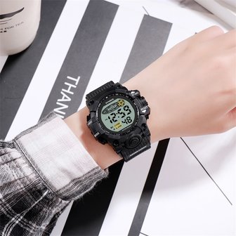 SYNOKE 9036 Sport kinderhorloge Waterdicht Datum Week Display EL Licht 12/24 uur digitaal kinderhorloge