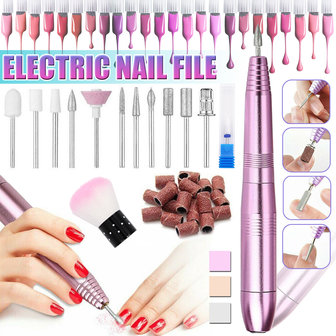 Roze / gouden / zilveren elektrische mini polijstpen met keramische kop pen-type peeling en verwijderen van nagel polijstmachine