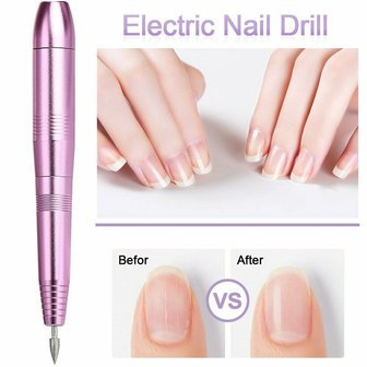 Roze / gouden / zilveren elektrische mini polijstpen met keramische kop pen-type peeling en verwijderen van nagel polijstmachine