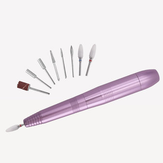 Roze / gouden / zilveren elektrische mini polijstpen met keramische kop pen-type peeling en verwijderen van nagel polijstmachine