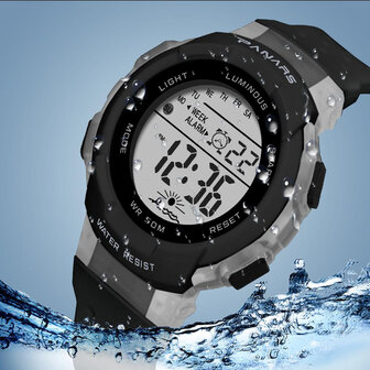 SYNOKE 8138 Sport Colorful Kinderhorloge 5ATM waterdicht lichtgevend digitaal studentenhorloge