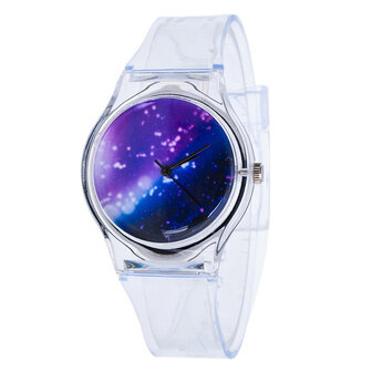 Deffrun Transparant unieke stijl student polshorloge siliconen horloge band quartz horloge