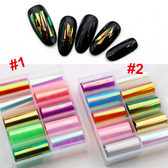 Kleurrijke Laser Aurora Paper Candy Paper Jewelry Starry Sky Transfer Nail Stickers Nail Art Jewelry