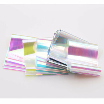 Kleurrijke Laser Aurora Paper Candy Paper Jewelry Starry Sky Transfer Nail Stickers Nail Art Jewelry