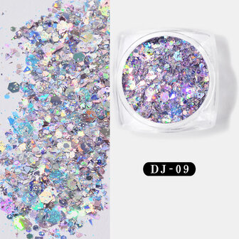 Nagel Verplicht 12 kleuren Licht veranderende ui Poeder Symfonie Glitter Glitter Glitter Glitter Glitter Pailletten Maat Mix Set