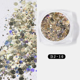 Nagel Verplicht 12 kleuren Licht veranderende ui Poeder Symfonie Glitter Glitter Glitter Glitter Glitter Pailletten Maat Mix Set