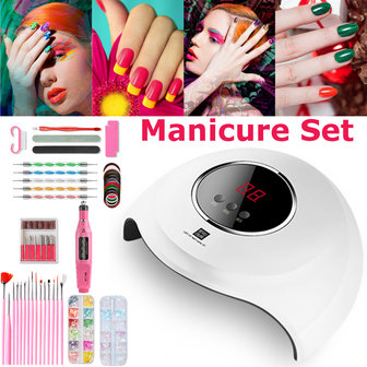 Dubbele lichtbron UV Nagellamp LED-lichttherapiemachine Polijstpen set
