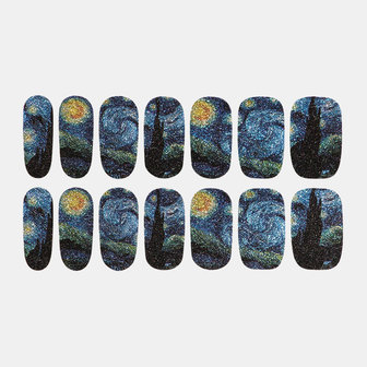 14st Star Painted Glitter Nail Stickers