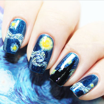 14st Star Painted Glitter Nail Stickers