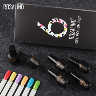 ROSALIND 6-delige nagel gel nagellak set kleuren gel of nagel set