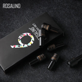 ROSALIND 6-delige nagel gel nagellak set kleuren gel of nagel set