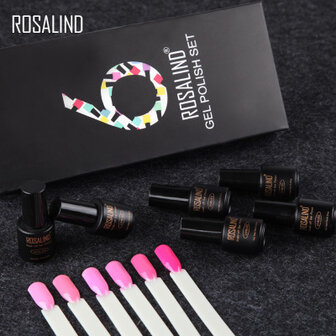 ROSALIND 6-delige nagel gel nagellak set kleuren gel of nagel set
