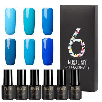 ROSALIND 6-delige nagel gel nagellak set kleuren gel of nagel set
