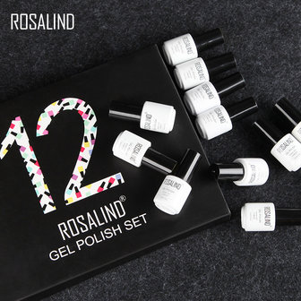 Rosalind 12-delige nagellakset in effen kleur