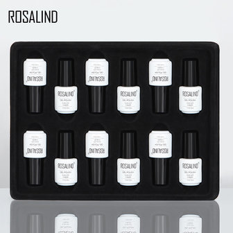 Rosalind 12-delige nagellakset in effen kleur
