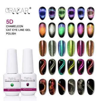 Super Galaxy Cat Eye Gel 8 ml 5D Chameleon Cat Eyeliner Starry Fototherapie UV Gel Nail