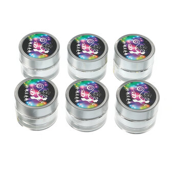 6 kleuren magische spiegel chroom parel schelp glans poeder stof decoraties glitter pigment