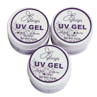 3Colors Duidelijke Roze Witte Nail Art Acryl UV Gel Builder Lijm