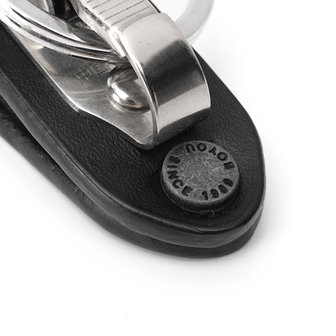 Lederen Quick Afneembare Riem Sleutelhanger RVS Kettingclip Autosleutel Ring Houder Gift Zwart