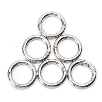6st Ronde lente Snap cirkel karabijnhaak sleutelhanger Snap Camping wandelen