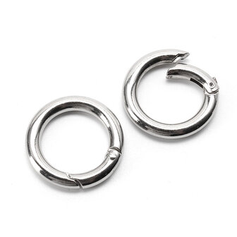 6st Ronde lente Snap cirkel karabijnhaak sleutelhanger Snap Camping wandelen