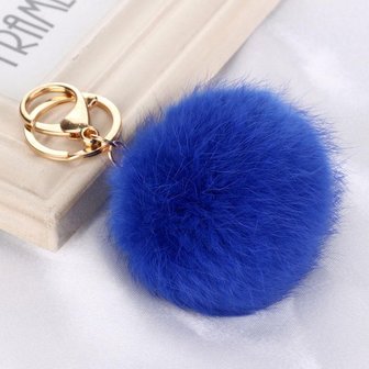 Leuke Soft Veelkleurige Haarbal Hanger Hang Tas Auto Sleutelhanger Ring Decoratie Gift