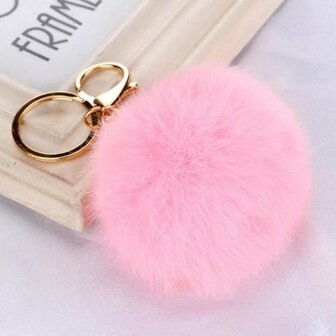 Leuke Soft Veelkleurige Haarbal Hanger Hang Tas Auto Sleutelhanger Ring Decoratie Gift