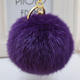 Leuke Soft Veelkleurige Haarbal Hanger Hang Tas Auto Sleutelhanger Ring Decoratie Gift