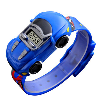 SKMEI 1241 Cartoon Car Modieus kinderhorloge in autovorm Digitaal studentenhorloge