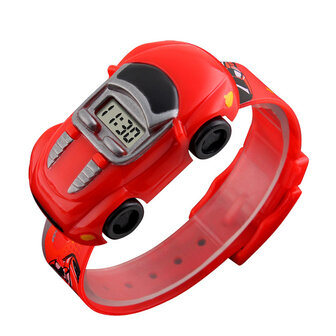 SKMEI 1241 Cartoon Car Modieus kinderhorloge in autovorm Digitaal studentenhorloge