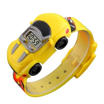 SKMEI 1241 Cartoon Car Modieus kinderhorloge in autovorm Digitaal studentenhorloge