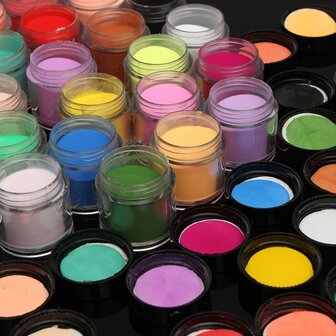 24 kleuren acryl manicure nagel kunst poeder stof decoratie
