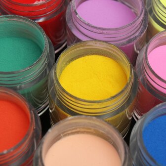 24 kleuren acryl manicure nagel kunst poeder stof decoratie