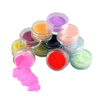 12 kleuren nagel kunst tips acryl 3d uv gel poeder stof