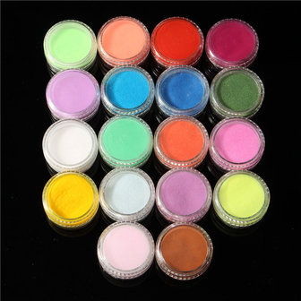 42 kleuren Nagel Art Set Manicure Kit Gel Pools Acryl Glitter Poeder Bestandstips Decoratie Display