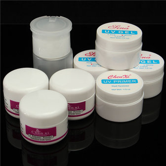 42 kleuren Nagel Art Set Manicure Kit Gel Pools Acryl Glitter Poeder Bestandstips Decoratie Display