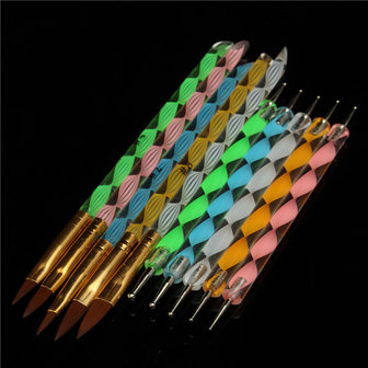 42 kleuren Nagel Art Set Manicure Kit Gel Pools Acryl Glitter Poeder Bestandstips Decoratie Display