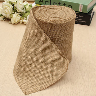 100mm natuurlijke Jute Hessische jute lint Roll Vintage bruiloft Decor Craft riem bloemist bloemschikken