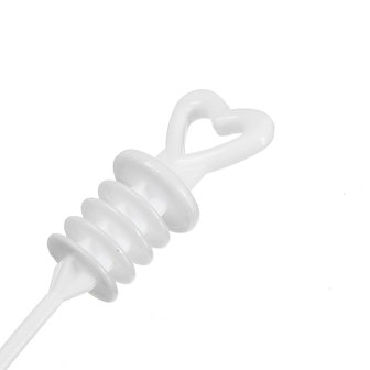 12 stuks Plastic Heart Bubble Blowing Tubes Bubble Bottle Decoratie voor Feestfeest