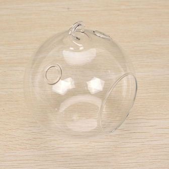 6st ronde glazen hangende kaars thee licht globe houder kandelaar partij thuis bruiloft decor 10cm