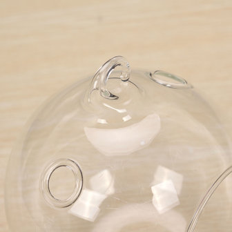 6st ronde glazen hangende kaars thee licht globe houder kandelaar partij thuis bruiloft decor 10cm