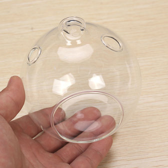 6st ronde glazen hangende kaars thee licht globe houder kandelaar partij thuis bruiloft decor 10cm